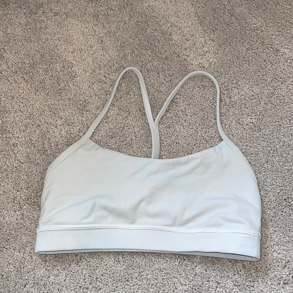 Lululemon White Y Bra Size 6, pads not included